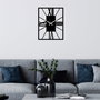 Wallity Reloj de Pared Decorativo de Metal Negro